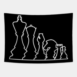 Chess / Chess Pieces / Chess Lover Tapestry