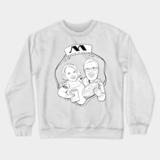 Team Maltin Black and White Crewneck Sweatshirt