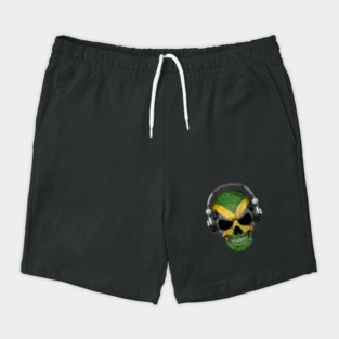 Dark Skull Deejay with Jamaican Flag Shorts