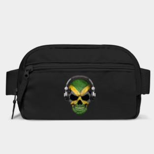 Dark Skull Deejay with Jamaican Flag Bag