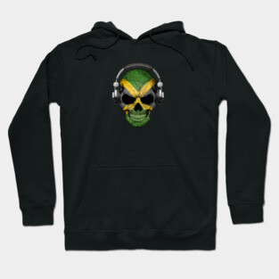 Dark Skull Deejay with Jamaican Flag Hoodie