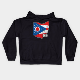 Ohio State Map Kids Hoodie