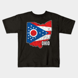 Ohio State Map Kids T-Shirt