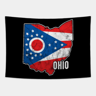 Ohio State Map Tapestry