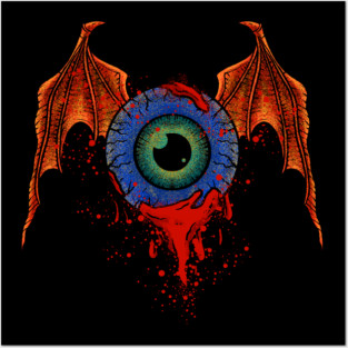 Eyeball bat wings Posters and Art