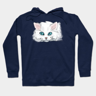 White Cats have the prettiest eyes Hoodie
