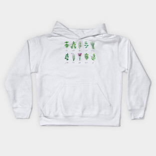 Botanical Herbs Botanical Boteny Kids Hoodie