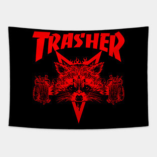 TRASHER (candy red) Tapestry