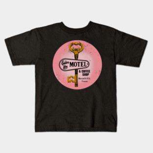 Retro Vintage Golden Key Motel Fresno California Kids T-Shirt