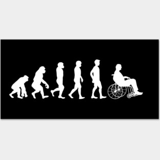 'Evolution Of Wheelchair' Hilarous Wheelchair Gift Posters and Art