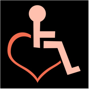 'Heart Shaped Wheelchair' Hilarous Wheelchair Gift Posters and Art