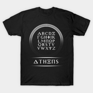 'Greek Alphabet Athens' Awesome Athens Greek Mythology T-Shirt