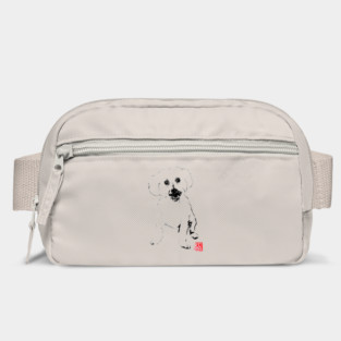 small white dog Bag