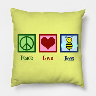 Peace Love Bees Pillow