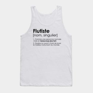 Flutist Flute Humor Definition Tank Top