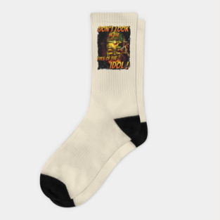 Don't Look in The Eyes of the Idol in Californa Adventureland Socks