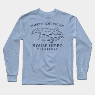 North American House Hippo Long Sleeve T-Shirt