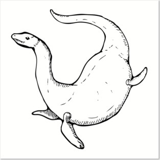 Inktober Tahoe Tessie Cryptid Posters and Art