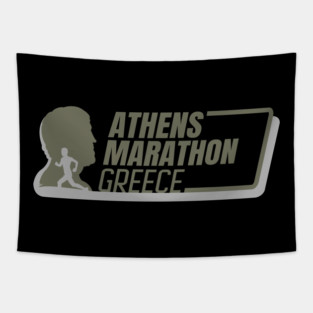 'Athens Marathon' Awesome Athens Greek Mythology Gift Tapestry
