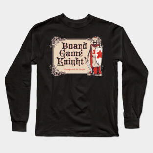 Board Game Knight Plaque Shirt Long Sleeve T-Shirt