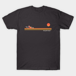 'Racing The Sunset' F1 Landscape Design T-Shirt
