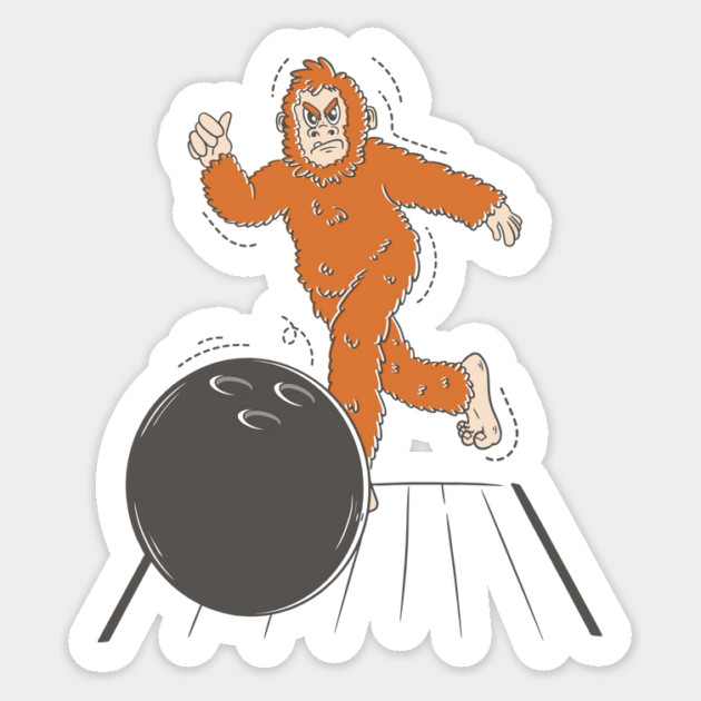 Bigfoot Bowling Sticker by Cosmo Gazoo