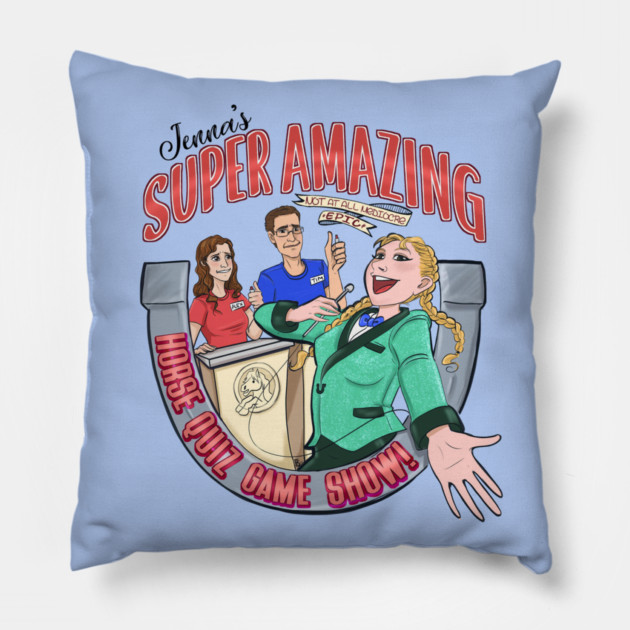 J.S.A.N.A.A.M.E.H.Q.G.S. (blue!) by ASwanNamedEmily Pillow by Horse Girls