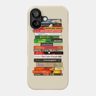 Classic Banned Books Stack Phone Case