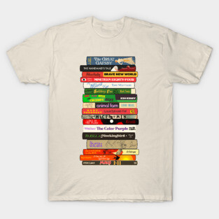 Classic Banned Books Stack T-Shirt