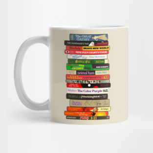 Classic Banned Books Stack Mug