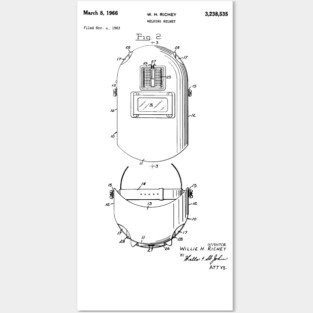 Welding helmet patent Welding lover Welder Gift Posters and Art