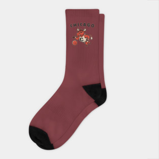 Vintage Bulls Mascot Socks