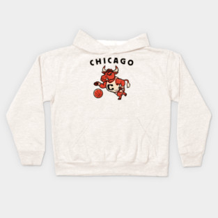 Vintage Bulls Mascot Kids Hoodie