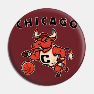 Vintage Bulls Mascot Pin