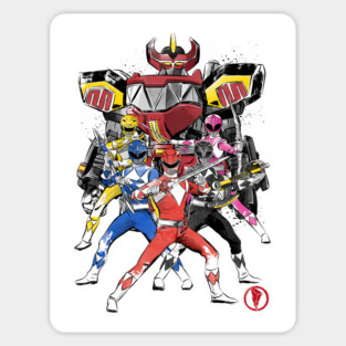 Power Rangers sumi e Sticker