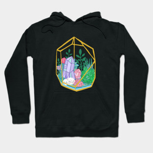 Pastel Goth Terrarium Crystals & Succulents Hoodie