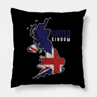 United Kingdom Map Pillow