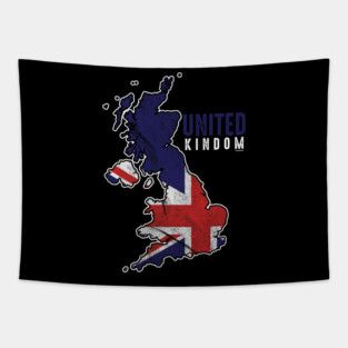 United Kingdom Map Tapestry