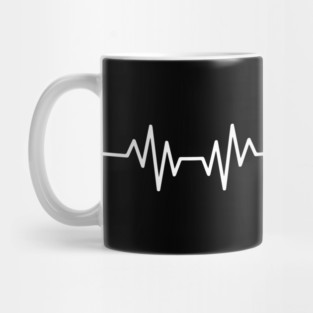 Bass Guitar Hearbeat Mug