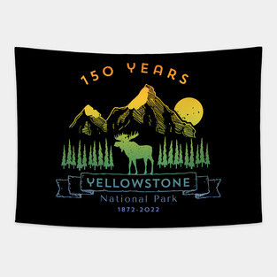 Yellowstone National Park 150 year Commemorative Anniversary Tapestry