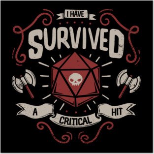 Critical hit D20 - Dungeons and dragons - Rpg Posters and Art