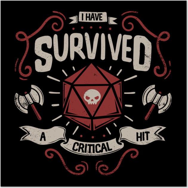 Critical hit D20 - Dungeons and dragons - Rpg Wall Art by Typhoonic