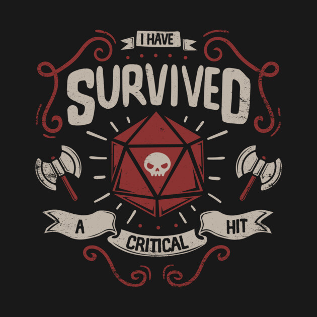 Critical hit D20 - Dungeons and dragons - Rpg by Typhoonic
