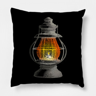 Vintage Lantern Pillow