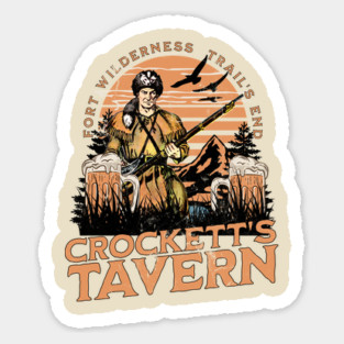 Crockett's Tavern Fort Wilderness Trail's End Orlando Lodge and Resort Distressed Look Sticker