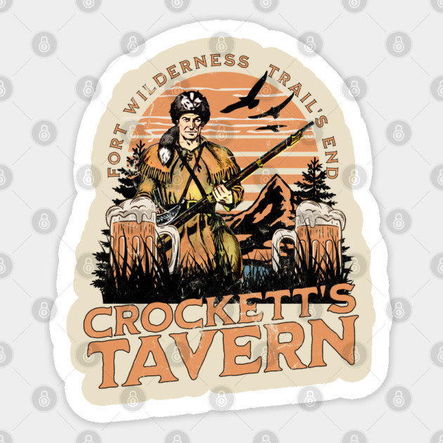 Crockett's Tavern Fort Wilderness Trail's End Orlando Lodge and Resort Distressed Look Sticker by Joaddo