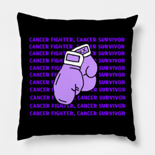 Purple Cancer Fighter, Cancer Survivor Pillow