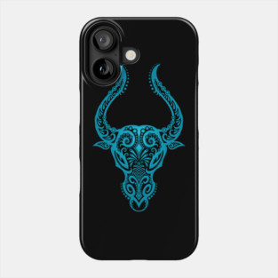Blue Taurus Zodiac Sign Phone Case