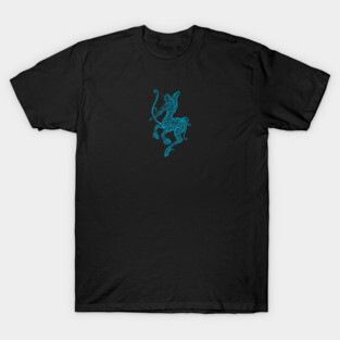 Blue Sagittarius Zodiac Sign T-Shirt