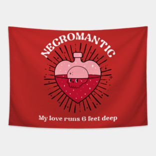 Necromantic Necromancer Funny Occult Wizard Halloween Tapestry